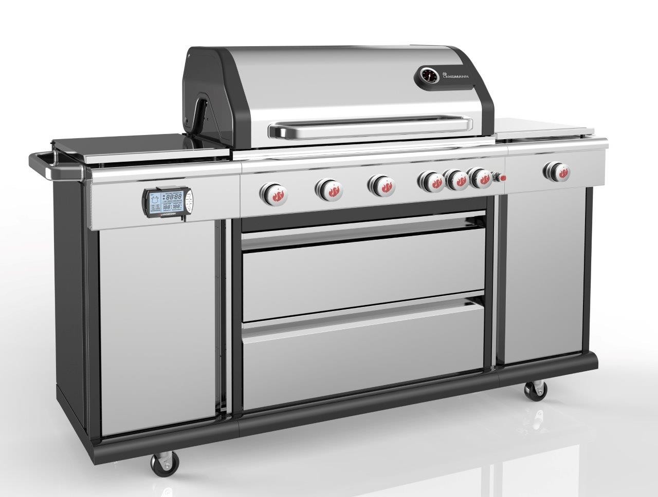 Barbecue gaz Landmann Triton 6.1 silver Barbecue à gaz 6.1 Inox | Landmann