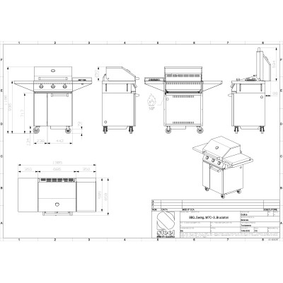 Caddie 3 Barbecue gaz  W7C-3