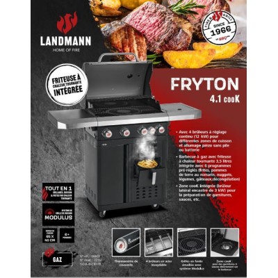 LANDMANN BBQ Gaz avec friteuse