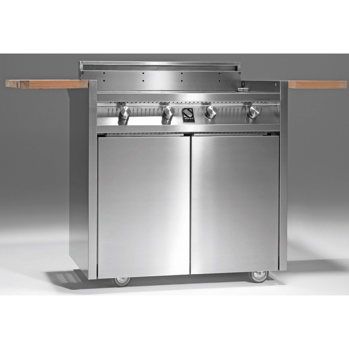 Barbecue gaz Steel Green 4 Barbecue gaz Steel Green 4