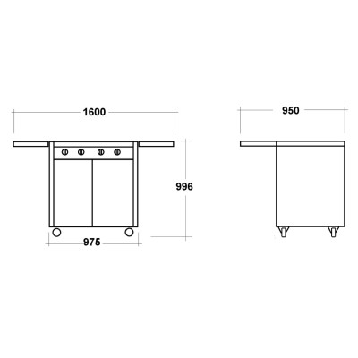 Barbecue gaz Steel Green 4