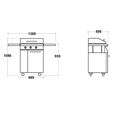 Barbecue gaz Steel Caddie 3